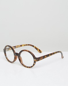 Круглые черепаховые очки в стиле ретро AJ Morgan - Коричневый