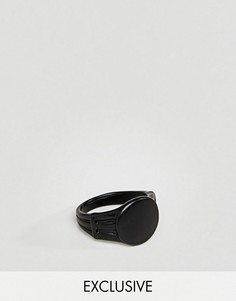 Черное матовое кольцо DesignB London эксклюзивно для ASOS - Черный