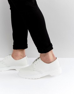 Ботинки с 3 парами люверсов Dr Martens 1461 - Белый