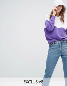 Худи колор блок Monki - Фиолетовый