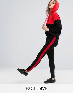 Леггинсы с полосой по бокам Monki - Черный