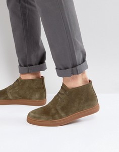 Замшевые ботинки чукка цвета хаки Selected Homme Dempsey - Зеленый