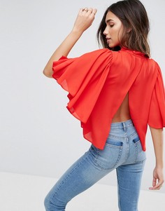 Топ с открытой спиной ASOS - Красный