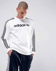 Белый свитшот с круглым вырезом adidas Originals Adicolor BK7466 - Белый