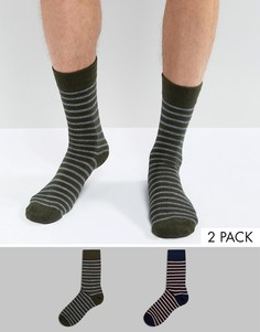 2 пары носков в полоску Selected Homme - Мульти