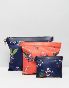 Набор из трех клатчей с тропическим принтом Ted Baker Fit to a T - Мульти