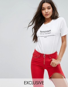 Футболка с принтом Feminism Missguided - Белый