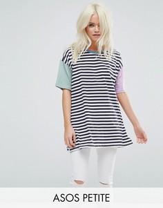 Топ в крупную полоску колор блок ASOS PETITE - Мульти