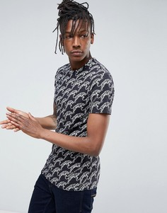 Черная футболка с принтом тигра Versace Jeans - Черный