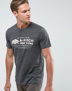 Черная облегающая футболка с логотипом Abercrombie &amp; Fitch - Черный