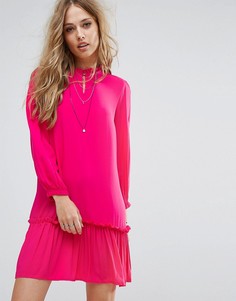 Платье с оборкой на подоле Only - Розовый