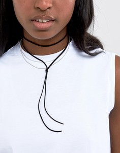 Ожерелье-чокер в несколько рядов ASOS - Серебряный