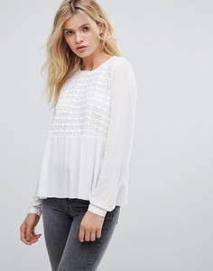 Блузка с вышивкой Pepe Jeans Gaynor - Белый