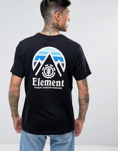 Черная футболка с логотипом на спине Element Tri Tip - Черный