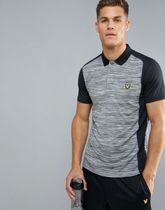 Серая меланжевая спортивная футболка-поло Lyle &amp; Scott Fitness Campbell - Серый
