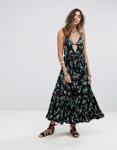 Платье макси Free People - Черный