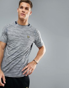 Спортивная меланжевая футболка с контрастной отделкой Lyle &amp; Scott Fitness Jones - Серый
