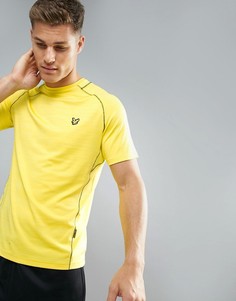 Желтая спортивная футболка с контрастной отделкой Lyle &amp; Scott Fitness Jones - Желтый