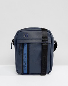 Темно-синяя сумка для авиапутешествий с логотипом Versace Jeans - Темно-синий