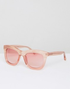 Солнцезащитные очки в розовой блестящей оправе с розовыми стеклами Markus Lupfer - Розовый