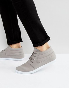 Серые парусиновые ботинки чукка ASOS - Серый