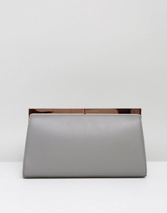 Клатч в металлической рамке Ted Baker Mesa - Серый