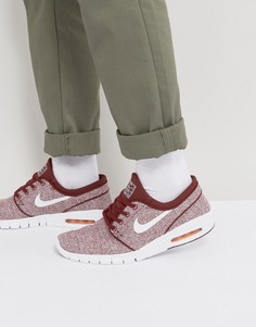 Бордовые кроссовки Nike SB Janoski Max 631303-618 - Красный