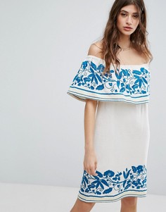 Платье с вышивкой Maison Scotch - Белый