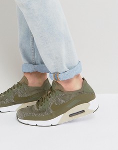 Зеленые кроссовки Nike Air Max 90 Ultra Flyknit 875943-200 - Зеленый