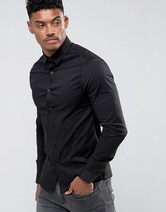 Черная рубашка скинни ASOS - Черный