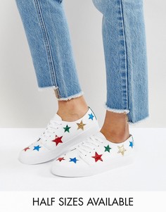 Кроссовки со звездами ASOS DAWN - Белый