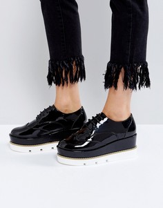 Туфли на платформе и шнуровке ASOS OUTSHINE - Черный