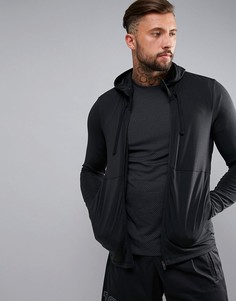 Черный худи на молнии adidas Training Work Out CD8839 - Черный