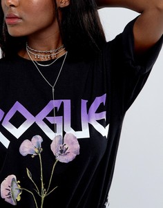 Многорядное ожерелье-чокер с металлическими бусинами ASOS - Серебряный
