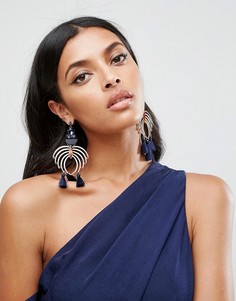 Броские серьги-подвески с камнями ASOS - Золотой