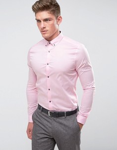 Облегающая эластичная рубашка Burton Menswear - Розовый