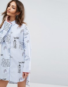 Платье-рубашка с принтом Boohoo - Мульти