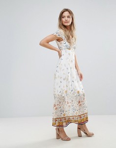 Платье макси с принтом Yumi - Белый