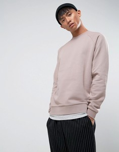 Розовый свитшот со вставкой по краю ASOS - Розовый