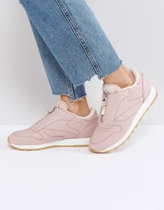 Розовые классические кожаные кроссовки Reebok - Розовый