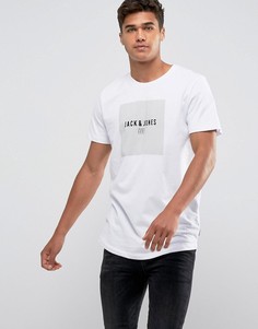 Футболка классического кроя с логотипом Jack & Jones - Белый