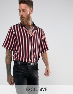 Рубашка классического кроя в полоску с отложным воротником Reclaimed Vintage Inspired - Красный