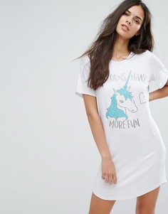 Ночная рубашка Boohoo Unicorns Have More Fun - Мульти