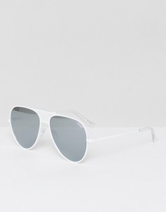 Белые очки-авиаторы Quay Australia X Kylie Jenner Iconic - Белый
