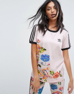 Футболка adidas Originals X Farm Floralita - Розовый