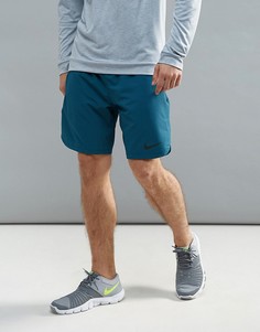 Синие спортивные шорты из материала Flex Nike 833370-425 - Синий