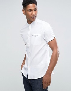 Узкая рубашка с короткими рукавами и воротником на пуговице Ted Baker - Белый