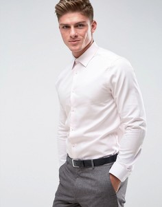 Рубашка слим из фактурной ткани Burton Menswear - Розовый