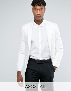 Белый трикотажный супероблегающий блейзер ASOS TALL - Белый
