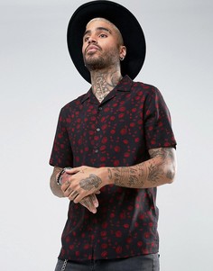 Черная вискозная рубашка классического кроя ASOS - Черный